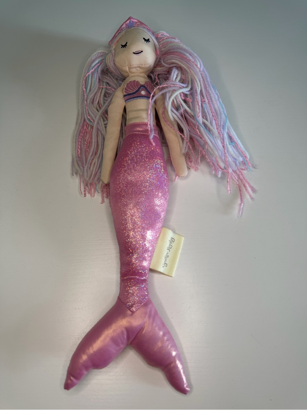 Cynthia Rowley Pink Glitter Mermaid Plush Accessory